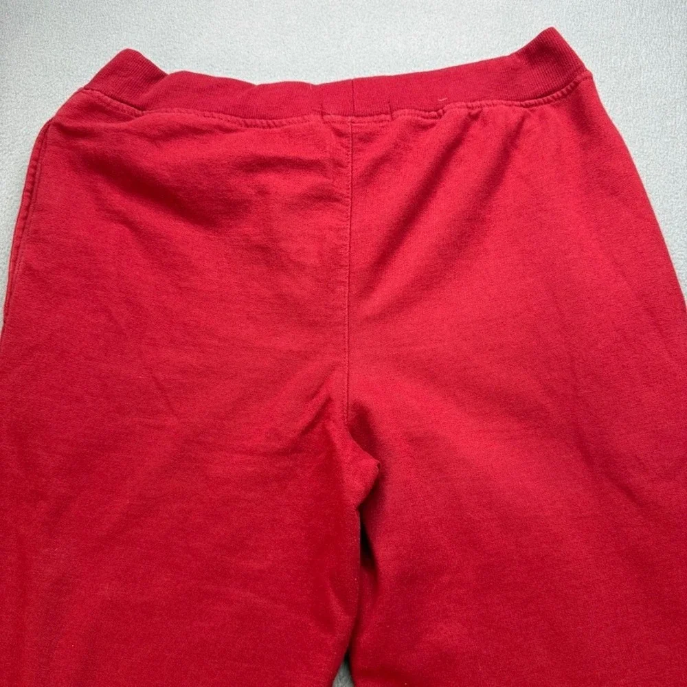 True Religion Jogger Sweatpants Tapered Fleece XL Red Horseshoe Logo Athletic